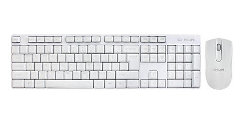 Combo  Philips Inalámbrico Teclado 104 Teclas+mouse Blancos