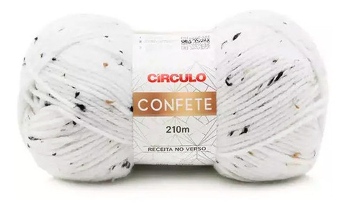 Lã Confete Círculo C/100 Gramas C/210 Metros
