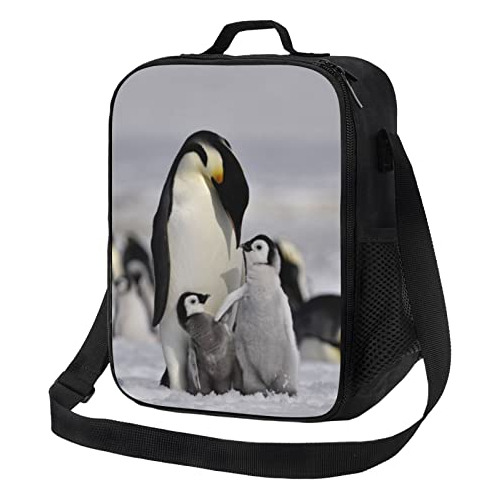 Cute Pingüinos Almuerzo Caja De Picnic Bolsas Animal W62vr