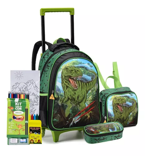 Maleta Kit Dinossauro Para Montar Menino Menina C/ Adesivos - LALA BRINK