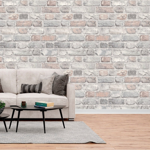 Imagen 7 de 8 de Vinilos Decorativos Pared Empapelado Ladrillo