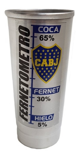 Vaso Fernetometro Fernet Cerveza Boca Juniors 1 Litro X5 U.