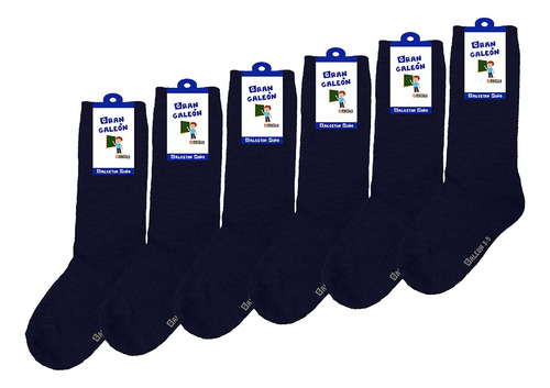 Pack 6 Calcetin Niño Algodón Varios Colores Talla 9-12
