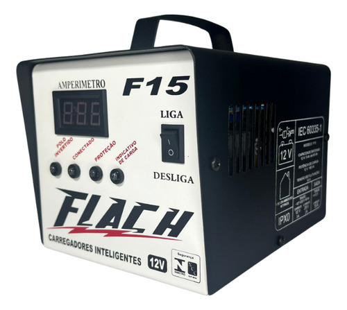 Carregador De Bateria Inteligente 12v 15a Com Flutuador