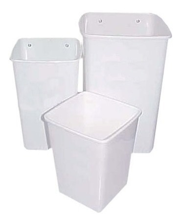 Tacho Cesto Basura Residuos 23 L Plasticos Blanco Vipo