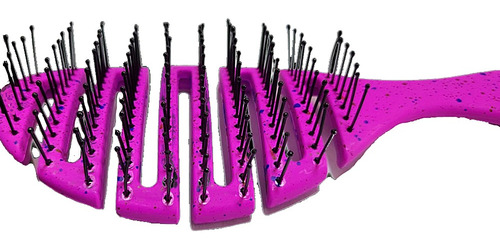 Pack 2 Peine Cepillo Desenredante Laberinto Blanco Y Fucsia