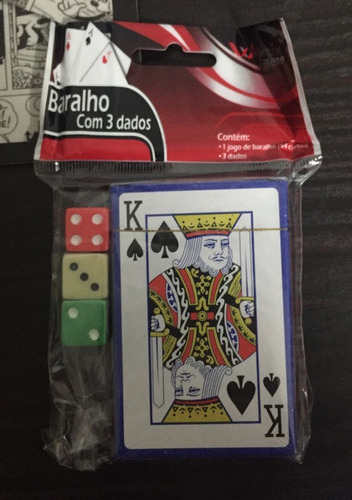 Baralho Tradicional ( 55 Cartas) + 3 Dados