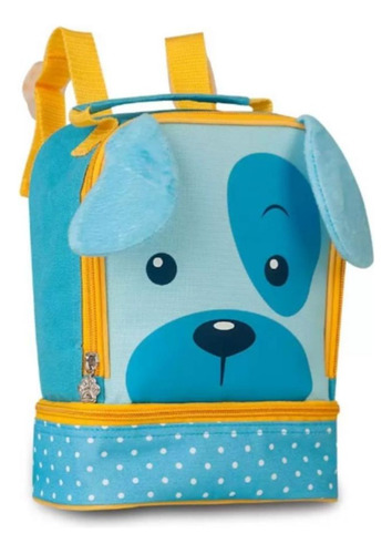 Lancheira Térmica Escolar Infantil Cachorro Azul - Clio