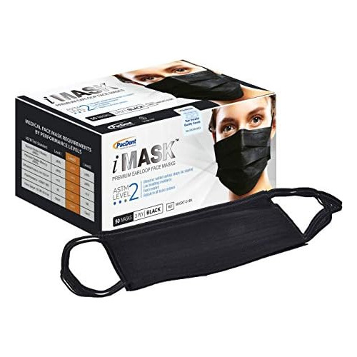 Mascarillas Faciales Premium Astm Nivel 2, Color Negro,...
