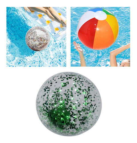 Pelota De Playa Inflable, Juguete De Playa, Juego 60cm Verde