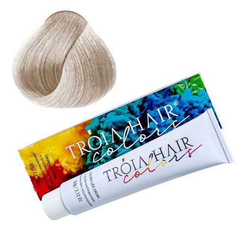  Coloração Tróia Hair Colors 60g Profissional C Os Tons Tom #12.89 Super Clareador Pérola Supremo