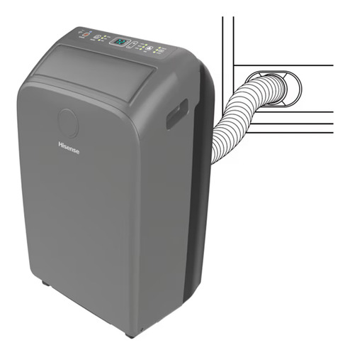 Aire Acondicionado Portatil Hisense Ap1019cw1g 6500 Btu Wifi Color Gris