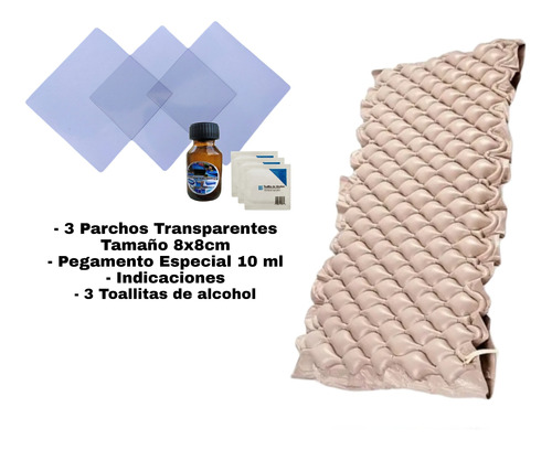 Parchos Para Colchón Inflable Antiescaras - Kit Transparente