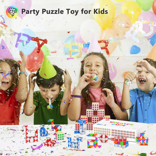 Puzzle Cube Vdealen Mini Cube & Fidget Snake, Paquete De 24
