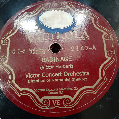 Pasta Nathaniel Shilkret Victor Orch Victrola Tc37