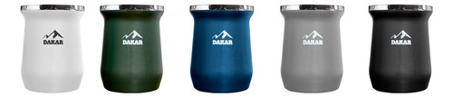 Mate Térmico Premium 200cc Dakar Viaje Regalo Mayorista Blanco