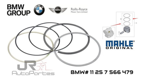 Set Anillos Para 4 Pistones Mini Cooper R55 R56 R57