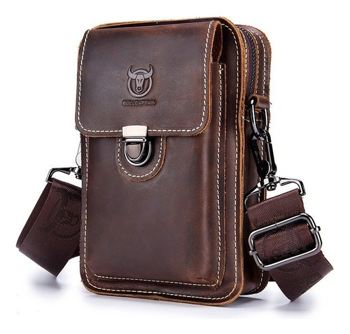 Bolsa de Cintura Hombre Clásico Bolsa Crossbody Piel genuina