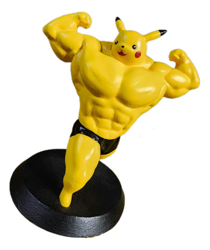 Figura Pikachu Musculoso - 14 Cm De Alto