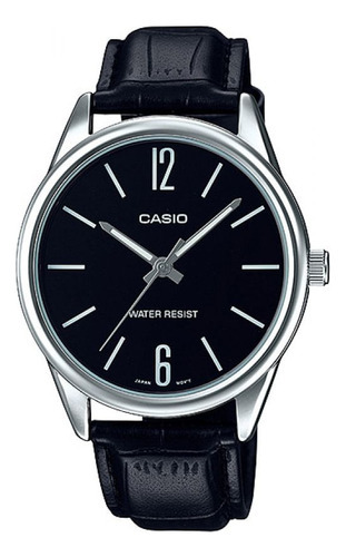 Reloj Para Hombre Casio Mtp_v005l_1b Mtpv005l-1budf Negro