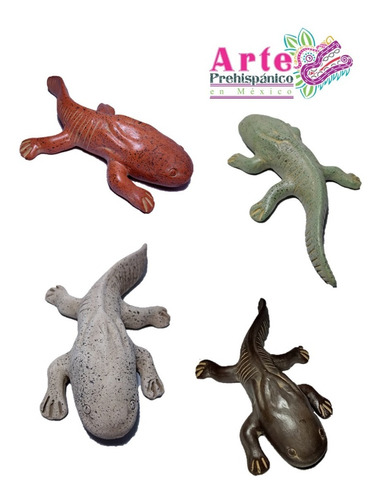 Artesania Mexicana  Paquete 4 Ajolotes Axolotl De Barro 