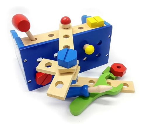 Caja De Herrramientas Panda De Madera Acool Ac6618 Full