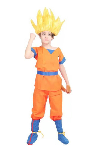 Dragon Ball Cosplay Mono Rey Disfraz Super Saiyan Peluca