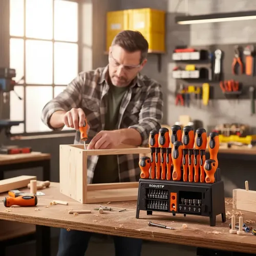 Jogo Chaves De Fenda Phillips E Bits 39 Peças Robust