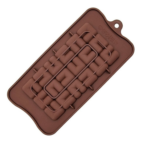 Molde Silicona Tableta Barra Chocolate Motivo Laberinto 