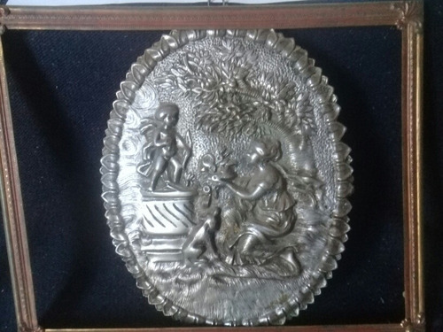 Icono De Fundición Con Marco Baño De Oro 24k Para Decoración (Usado)
