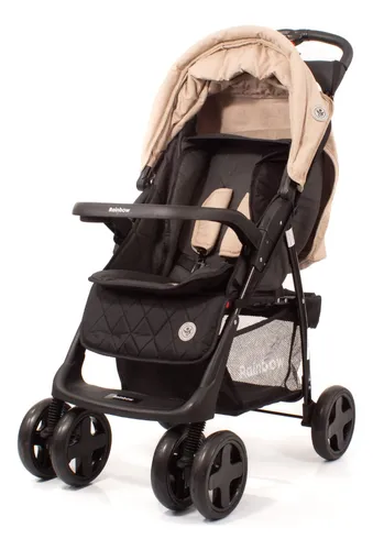 Cochecito Para Bebé Carrito Rainbow Dinamic Color Beige Color del chasis  Negro