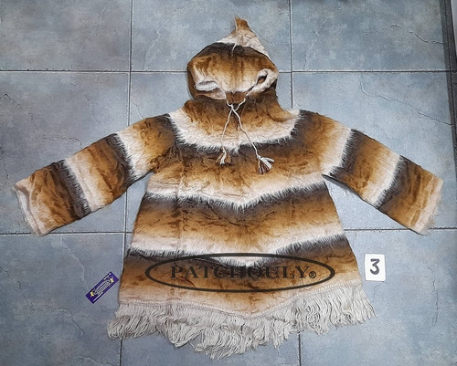 Imagen 4 de 4 de Poncho Lana Alpaca Pullover Abrigado Artesanal Niños T 14