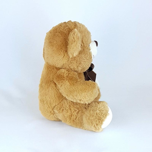 Imagem 2 de 3 de Urso De Pelúcia 27cm Bege Escuro