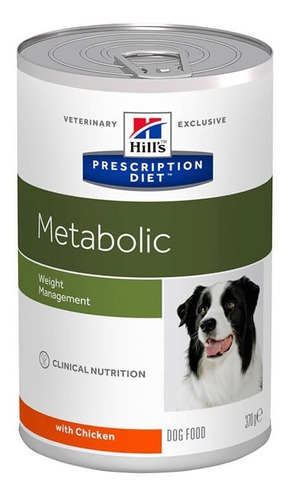 Latas Hills  Metabolic Perro 370gr Razas Mascotas