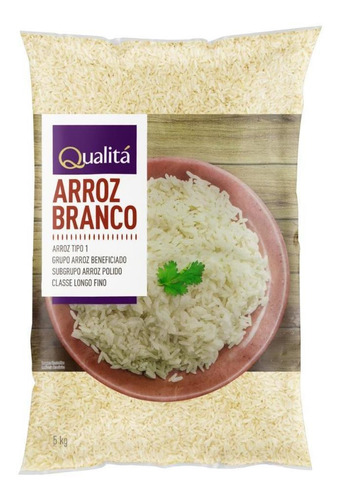 Imagem 1 de 1 de Arroz Agulhinha Tipo 1 Qualitá Pacote 5kg