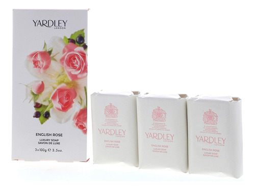 Jabón De Lujo Yardley English Rose, 100 G (paquete De 3)