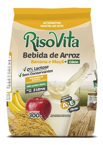 Leite De Arroz Em Pó Banana E Maçã Risovita Caixa 10 Sachês