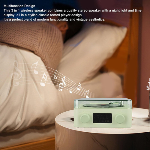 Zunate Altavoz Bluetooth Con Reproductor De Discos De