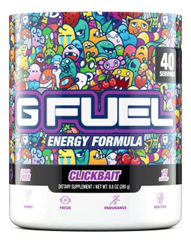 G Fuel Clickbait - Polvo Energetico, Sin Azucar, Suplemento