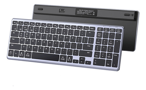 Teclado Inalambrico Con Bateria Bluetooth 5.0 Ingles Ugreen Teclado Plateado Idioma Inglés Us