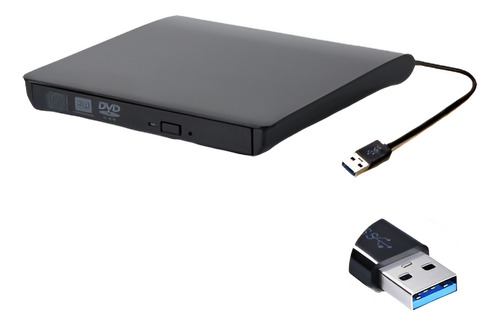 Slim Externo Usb 3.0 Cd Escritor Quemador Lector Reproductor