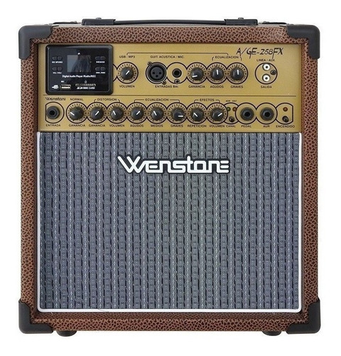 Wenstone A/ge-258fx Amplificador Guitarra 25 W Usb Sd Mp3 Fm