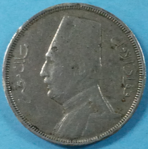 Egipto 5 Milliemes 1935 * Fuad I * Rara *