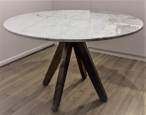 Tapa De Mesa Mármol Carrara, Circular - Forma Y Diseño