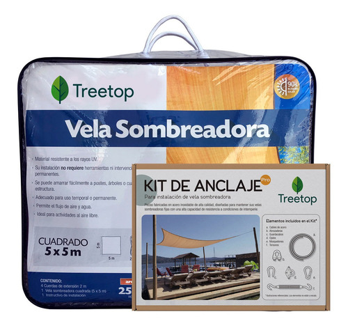 Imagen 1 de 6 de Pack: Vela 5 × 5 Color Arcilla + Kit De Anclaje