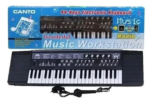 Teclado Piano Organo 5 Octavas Usb Mp3 Aux Power Bank