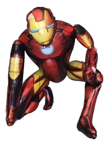 Globo 3d Super Heroe Ironman Fiesta Cumple Decoracion Marvel