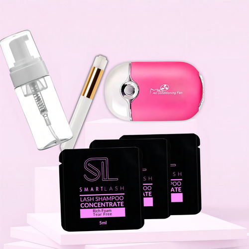 3 Lash Shampoo Concentrado + Brocha +espumador + Ventilador