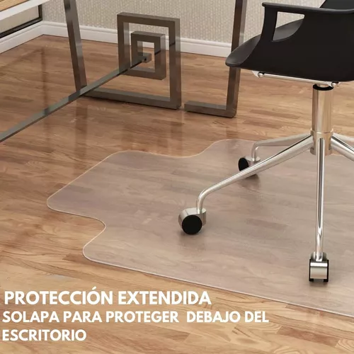  Tapete protector de suelo de PVC transparente para silla de  oficina, tapete transparente para silla de escritorio para suelo de madera,  protector de suelo resistente a los arañazos, para suelos duros