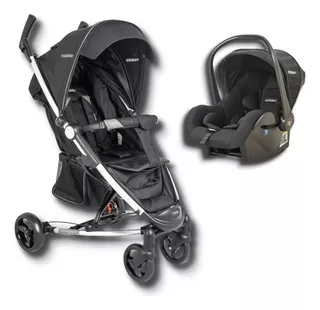 Carrinho Helios Ii Preto + Bebe Conforto Casulo Kiddo